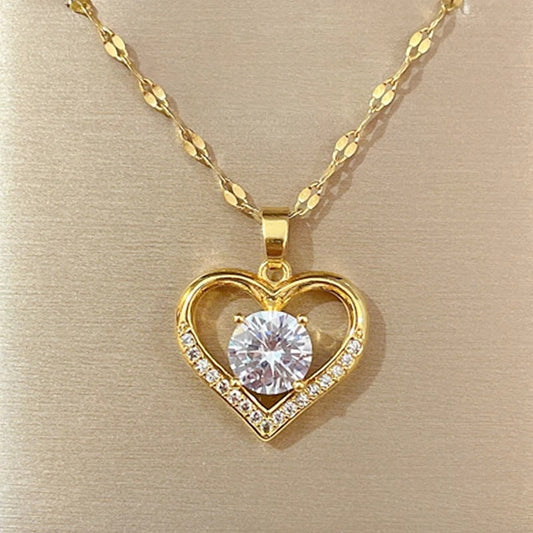 Lover's Heart Pendant Necklace